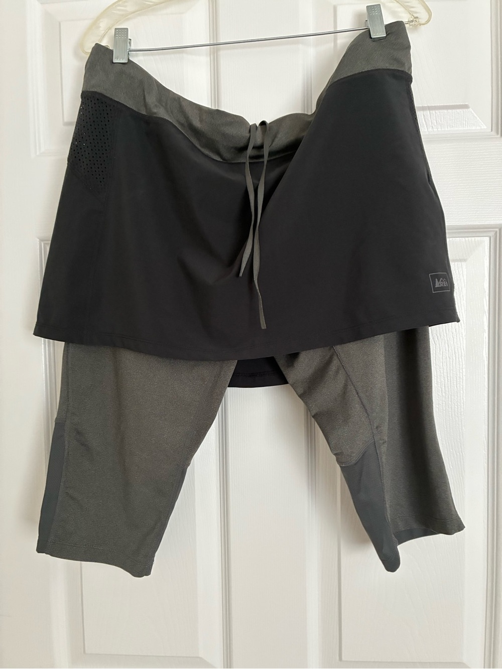 REI Black Active Skort with Capri Liner
